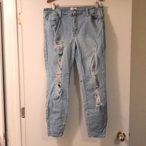 Forever 21 Ripped Boyfriend Jeans